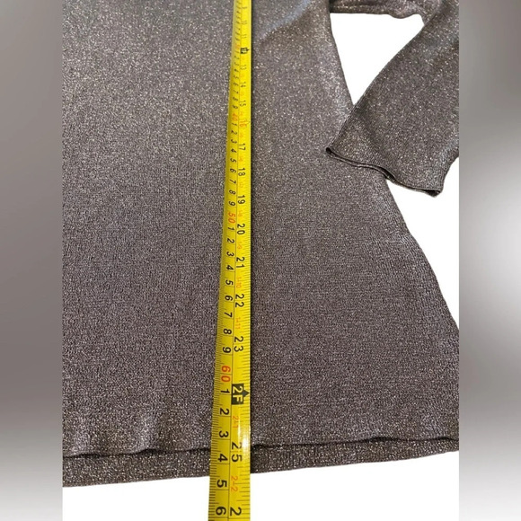 Eileen Fisher Metallic V-Neck Sweater - Picture 7 of 8